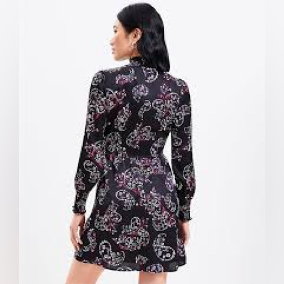 NWOT Loft Paisley Smocked Mini A-line Dress - Picture 2 of 7